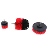 Max 3PCS Tile Grout Cleaning Drill brush Scrub Brush Drill Attachment Kit Red