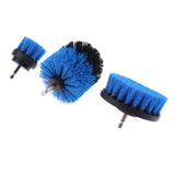 Max 3PCS Tile Grout Cleaning Drill brush Scrub Brush Drill Attachment Kit Blue