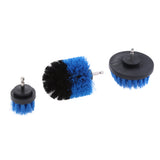 Max 3PCS Tile Grout Cleaning Drill brush Scrub Brush Drill Attachment Kit Blue