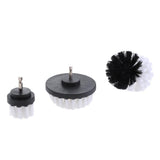 Max 3PCS Tile Grout Cleaning Drill brush Scrub Brush Drill Attachment Kit White