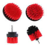 Max Power Scrubber Cleaning Drill Brush Tub Cleaner Red Thick Brush 2inch