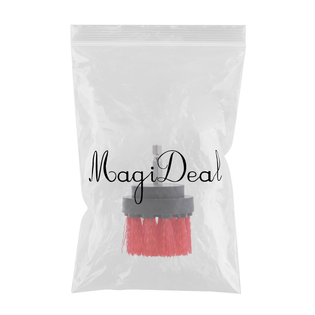 Max Power Scrubber Cleaning Drill Brush Tub Cleaner Red Thick Brush 2inch