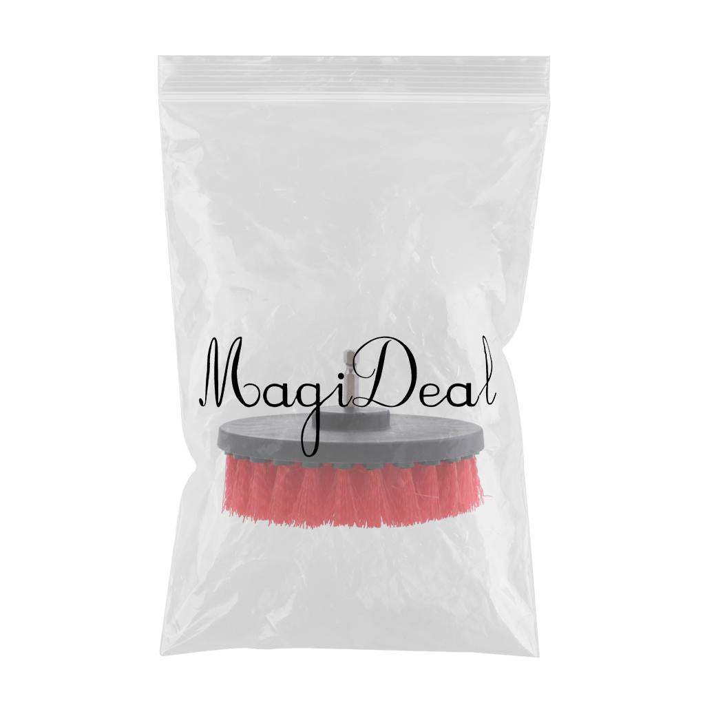 Max Power Scrubber Cleaning Drill Brush Tub Cleaner Red Thick Brush 5inch