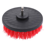 Max Power Scrubber Cleaning Drill Brush Tub Cleaner Red Thick Brush 5inch