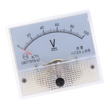Max 85C1 DC Rectangle Ammeter Amp Current Tester Analog Panel Voltmeter 0-100 V