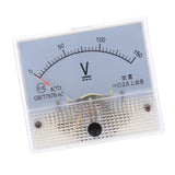 Max 85C1 DC Rectangle Ammeter Amp Current Tester Analog Panel Voltmeter 0-150 V
