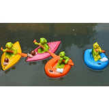 Max Water Floating Turtle Lotus Leaf Ornament Pond Decor 8 Rose Red Raft Turtle