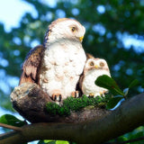 Max Realistic Owl Animal Home Garden Decoration Simulation Artificial Owl Brown