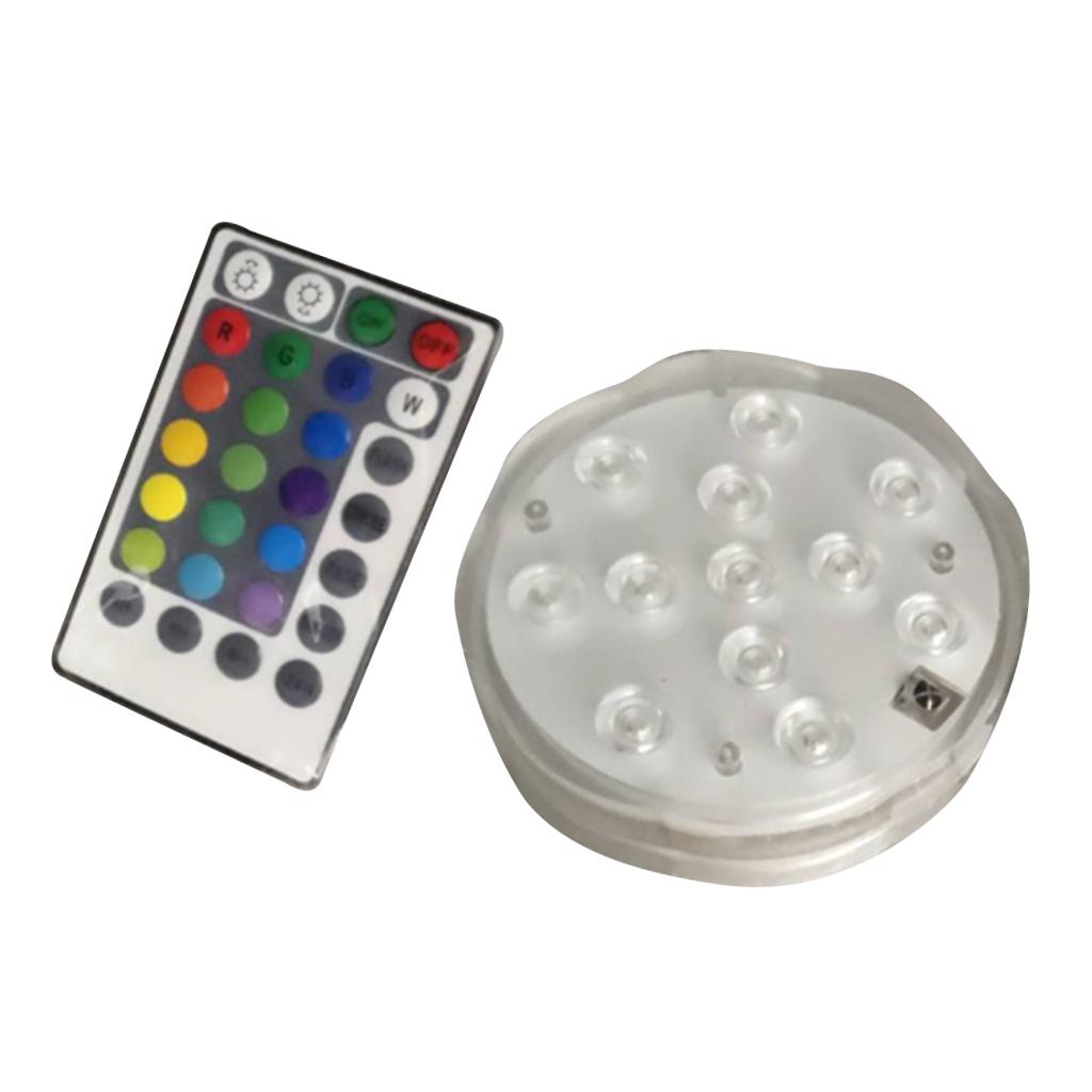 Max Waterproof Pool Wall Light LED Color Changing Remote Control 10cm 12 LED