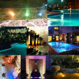Max Waterproof Pool Wall Light LED Color Changing Remote Control 10cm 12 LED