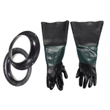 Max Pair of Gloves Heavy Duty with 2pc 210mm Glove Holder for Sand Blast Cabinet