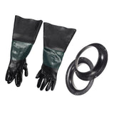 Max Pair of Gloves Heavy Duty with 2pc 210mm Glove Holder for Sand Blast Cabinet