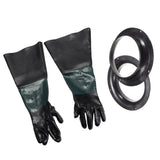 Max Pair of Gloves Heavy Duty with 2pc 210mm Glove Holder for Sand Blast Cabinet