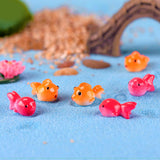 Max 10Pc Miniature Dollhouse Bonsai Craft Garden Landscape Goldfish Decor Orange