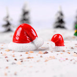 Max 10pcs Resin Micro Landscape Christmas Hat for Garden Home Xams Decor L