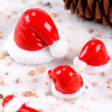 Max 10pcs Resin Micro Landscape Christmas Hat for Garden Home Xams Decor L