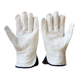 Max 1 Pair Breathable Leather Labour Gloves Protective Gloves M