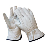 Max 1 Pair Breathable Leather Labour Gloves Protective Gloves L