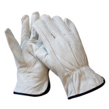 Max 1 Pair Breathable Leather Labour Gloves Protective Gloves L