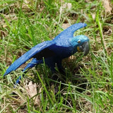Max Miniature Animals Birds Model Figurine Statue Scupltue Toy  Blue Macaw