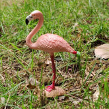 Max Miniature Animals Birds Model Figurine Statue Scupltue Toy  Pink Flamingo