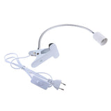 Max Flexible Lamp Holder Clip E27 Base Gooseneck Clip Lamp for Plant Grow Lights