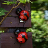 Max Metal Ladybug Fence Hanger Wall Hanging Outdoor Garden Decor Red (16cm)