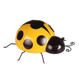 Max Metal Ladybug Fence Hanger Wall Hanging Outdoor Garden Decor Yellow (16cm)