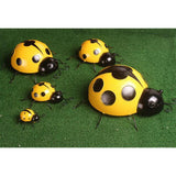 Max Metal Ladybug Fence Hanger Wall Hanging Outdoor Garden Decor Yellow (16cm)