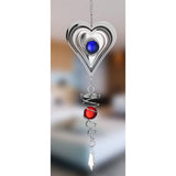Max 3D Metal Wind Chime Whirl Moving Rotating Hanging Decoration Heart Shaped