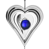 Max 3D Metal Wind Chime Whirl Moving Rotating Hanging Decoration Heart Shaped