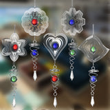 Max 3D Metal Wind Chime Whirl Moving Rotating Hanging Decoration Flower