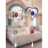 Max 3D Metal Wind Chime Whirl Moving Rotating Hanging Decoration Flower