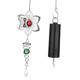 Max 3D Metal Wind Chime Whirl Moving Rotating Hanging Decoration Flower