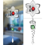 Max 3D Metal Wind Chime Whirl Moving Rotating Hanging Decoration Flower