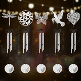 Max Wind Metal Chime Home Tubes Decor Hanging Bell Garden Creative Butterfly