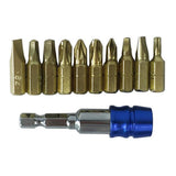 Max 10pcs Hex Shank Security Bit with Extension Bit Precision Screwdriver Set