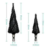 Max Metal Cone Spiral Drill Bit Triangle/Hex Shank Hole Cutter Hex Shank 4-32