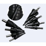 Max Metal Cone Spiral Drill Bit Triangle/Hex Shank Hole Cutter Hex Shank 4-32