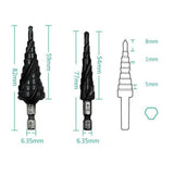 Max Metal Cone Spiral Drill Bit Triangle/Hex Shank Hole Cutter Hex Shank 4-12