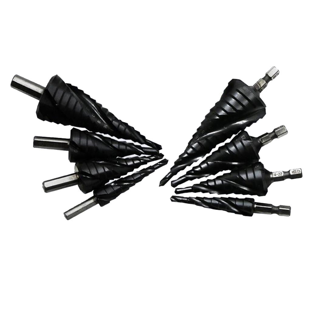 Max Metal Cone Spiral Drill Bit Triangle/Hex Shank Hole Cutter Hex Shank 4-12