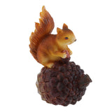 Max Mini Squirrel Figurines Lawn Ornament Animal Statues Garden Art Decor 19cm
