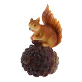Max Mini Squirrel Figurines Lawn Ornament Animal Statues Garden Art Decor 19cm