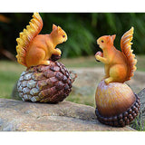 Max Mini Squirrel Figurines Lawn Ornament Animal Statues Garden Art Decor 20cm