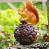 Max Mini Squirrel Figurines Lawn Ornament Animal Statues Garden Art Decor 20cm