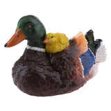 Max Creative Resin Craft Floating Duck Decoy Garden Ornament Mother and Child