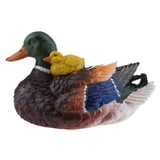 Max Creative Resin Craft Floating Duck Decoy Garden Ornament Mother and Child
