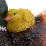Max Creative Resin Craft Floating Duck Decoy Garden Ornament Mother and Child