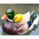 Max Creative Resin Craft Floating Duck Decoy Garden Ornament Mother and Child