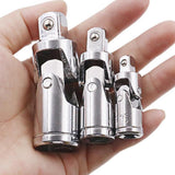 Maxbell 3x Universal Joint 1/2" 3/8" 1/4" Ratchet Angle Extension Bar Socket Adapter